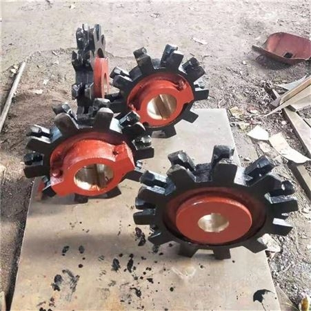矿用40T刮板机链轮 双排传动整体式齿形轮 输送机配件