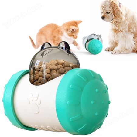亚马逊爆款 宠物玩具狗啃咬磨牙橄榄球狗狗吸盘漏食球逗猫棒用品IPET