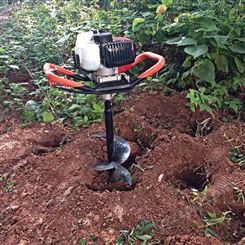 手提式汽油挖坑机 单人操作便携式打洞机 汽油挖树洞机