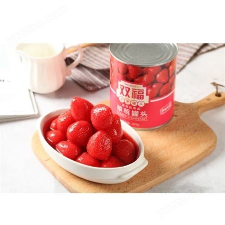 美味草莓水果罐头品牌 双福 草莓水果罐头保质期