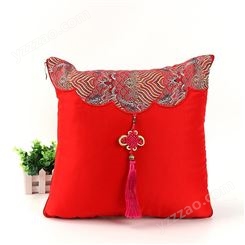 大紅喜慶中式古典抱枕被 綢緞居家靠墊被 抱枕多款可選定做