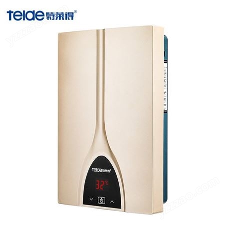 特莱得TLD-Q2-85即热式立式快热式电热水器 360度安装设计 智能恒温淋浴电热水器 银色