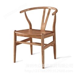 简约实木Y型椅定制，茶餐厅主题餐厅休闲餐椅靠背椅Y型椅定制批发    众美德家具