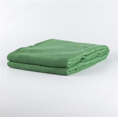 批发绿色毛巾被 学生宿舍用毛巾毯 夏季空调毯 军绿色单人毛毯子 民政救灾用毛巾被