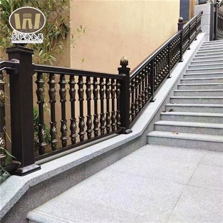 栏杆户外楼梯扶手 款式多样 弧形铝艺楼梯护栏 铝艺楼梯扶手护栏