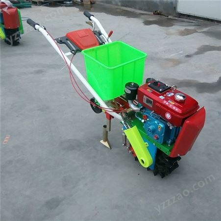 柴油自走式播种施肥机 富强牌汽油花生精播机