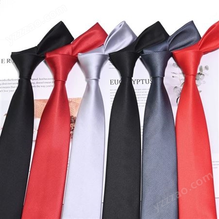 新款亮面纯色单色 男士丝魔方斜纹时尚商务领带