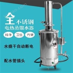 JYZD-5蒸馏水器 电加热自来水 蒸馏方法制取纯水