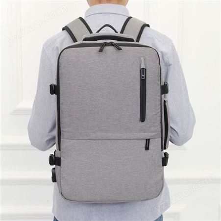 大容量男士双肩商务包15.6寸电脑包可扩容旅行包会议礼品