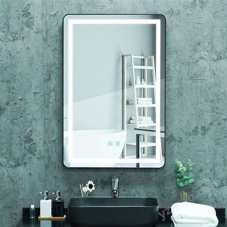 HW-YSJ-004酒店智能浴室镜带灯触摸洗手间LED厕所卫生间卫浴镜子装饰墙