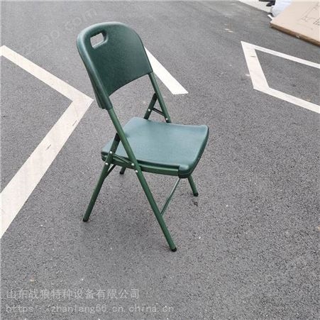 户外便携式折叠椅 军绿色中空吹塑椅 野外沙滩凳 87x53x45cm
