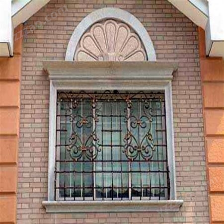厂家直供别墅室外铁艺防盗窗 艺术窗花 铁艺铁窗 来图定制