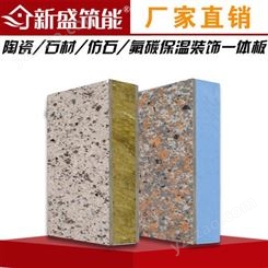 防火保温复合装饰板 厂家销售一体板 隔热岩棉 聚苯板